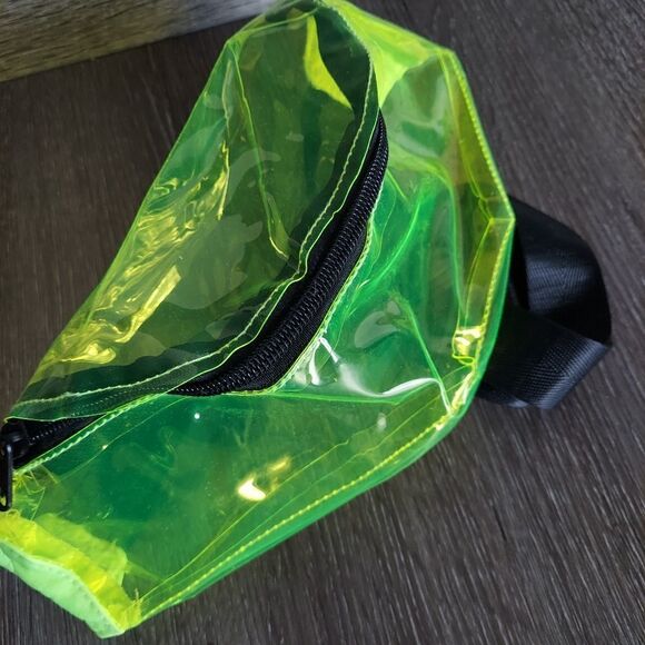Neon Yellow Clear See Through Fanny Pack - Picture 5 of 7